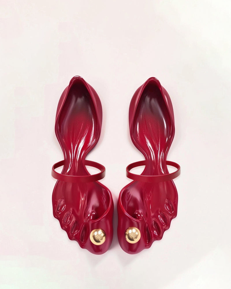 Nova Sculpted Sandals – Red