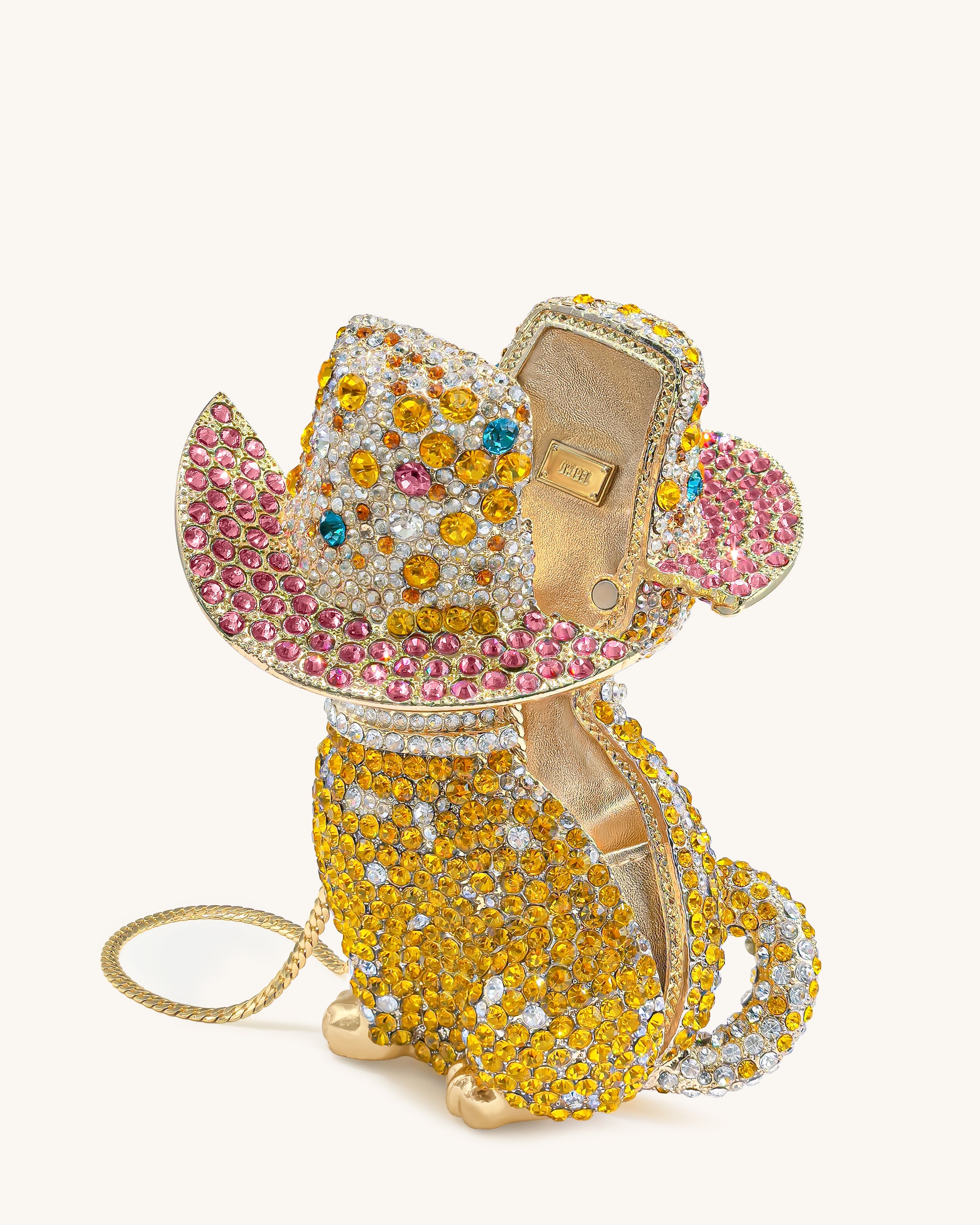 Glamorous Cat Clutch - Multicolor Gold