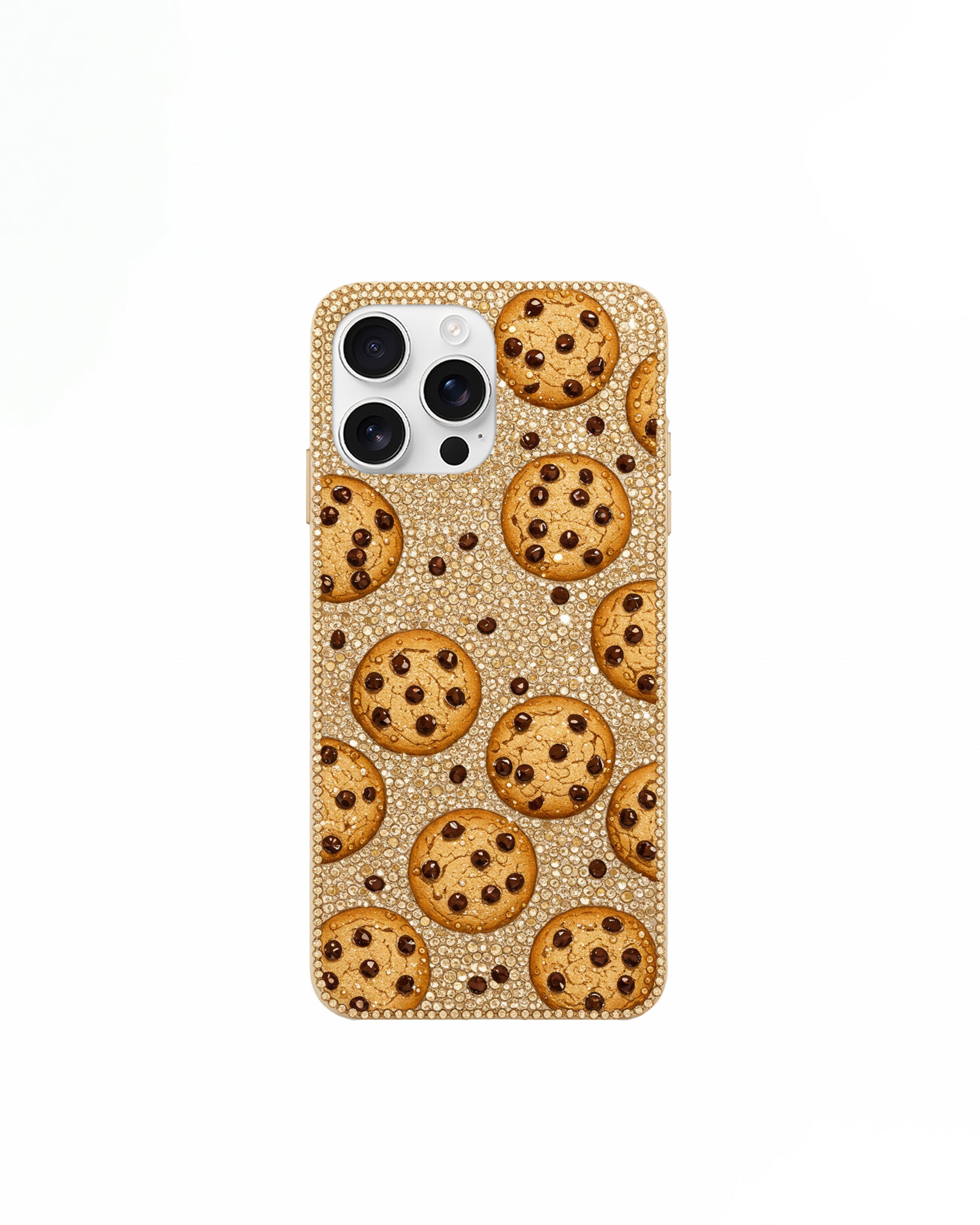 Cookie Artificial Crystal Phone Case – Brown