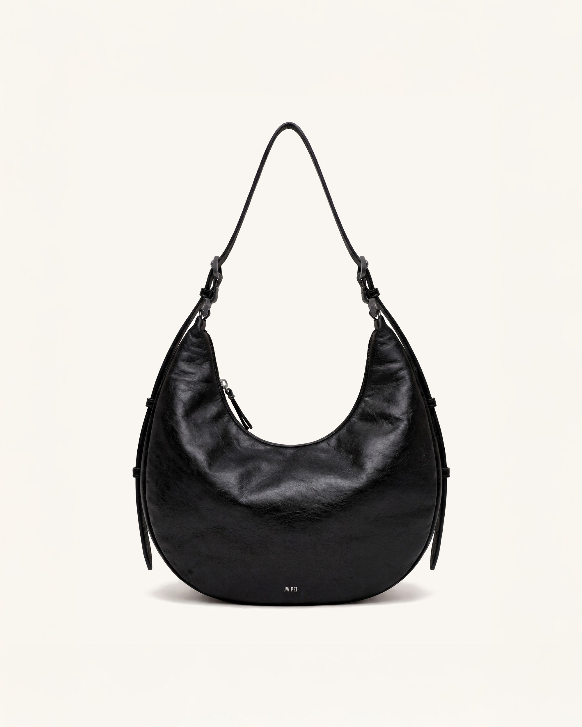 Aria Crescent Shoulder Bag - Black