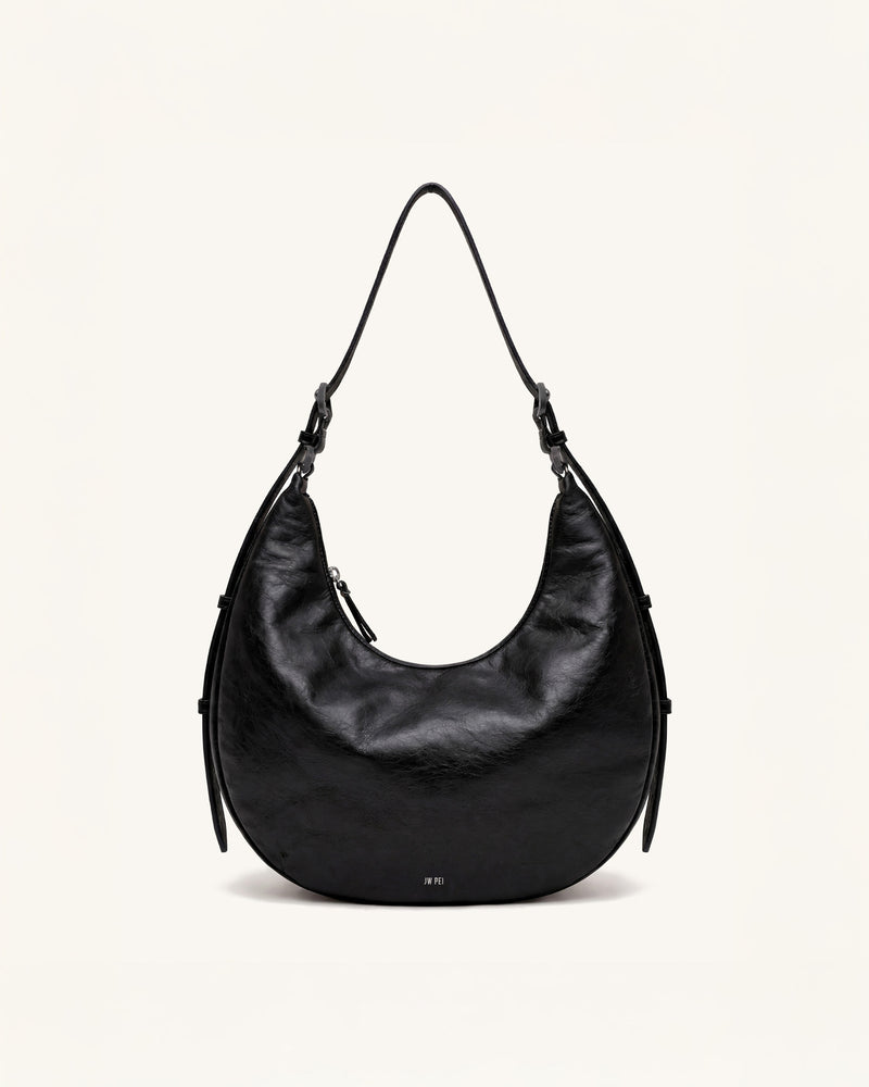 Aria Crescent Shoulder Bag - Black