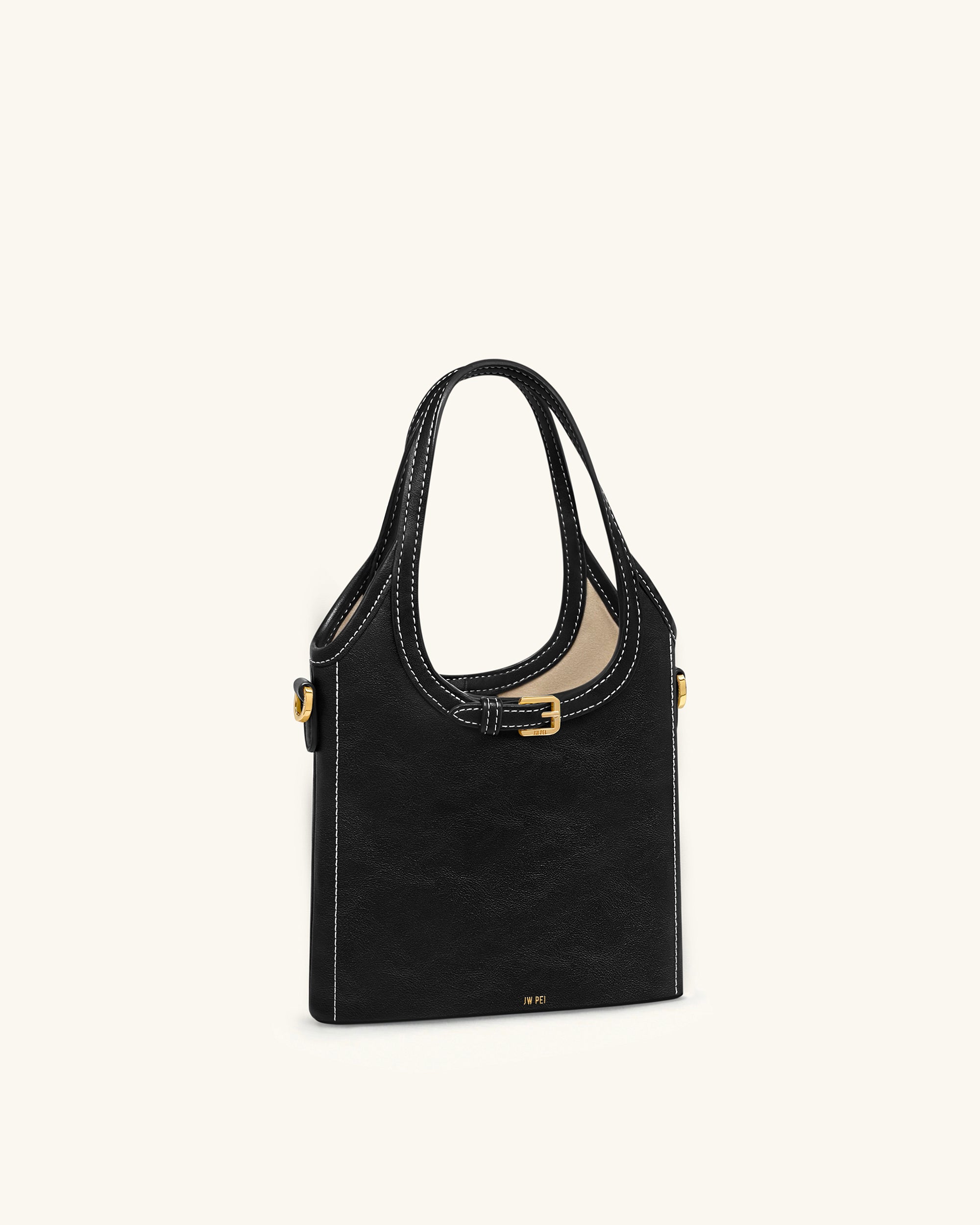 Brooke Mini Belted Embellished Top Handle Bag - Black | JW PEI