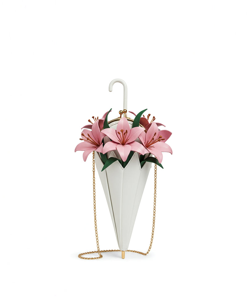 Lily Umbrella Crossbody Bag - White
