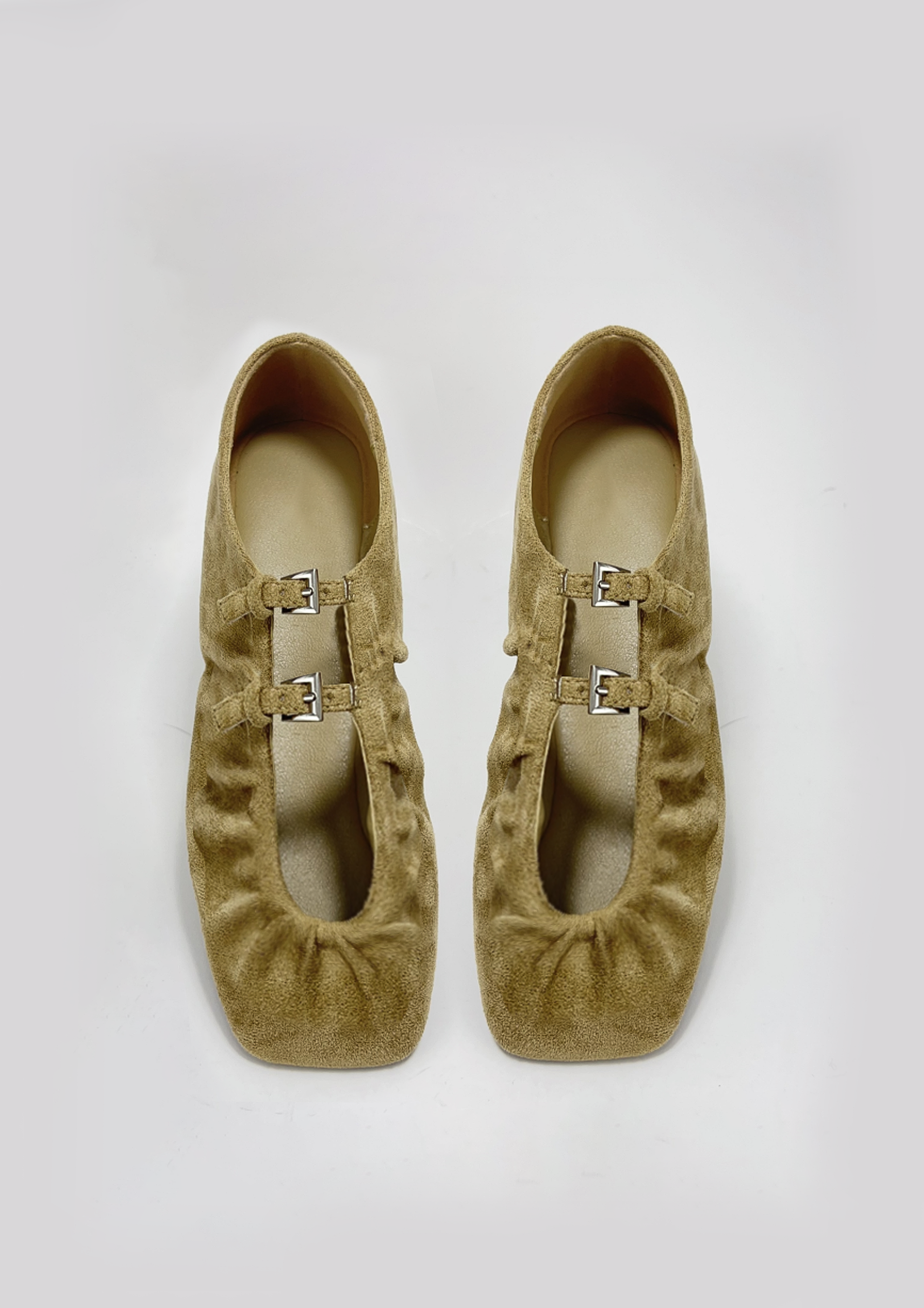 Fiona Double Strap Mary Janes – Brown