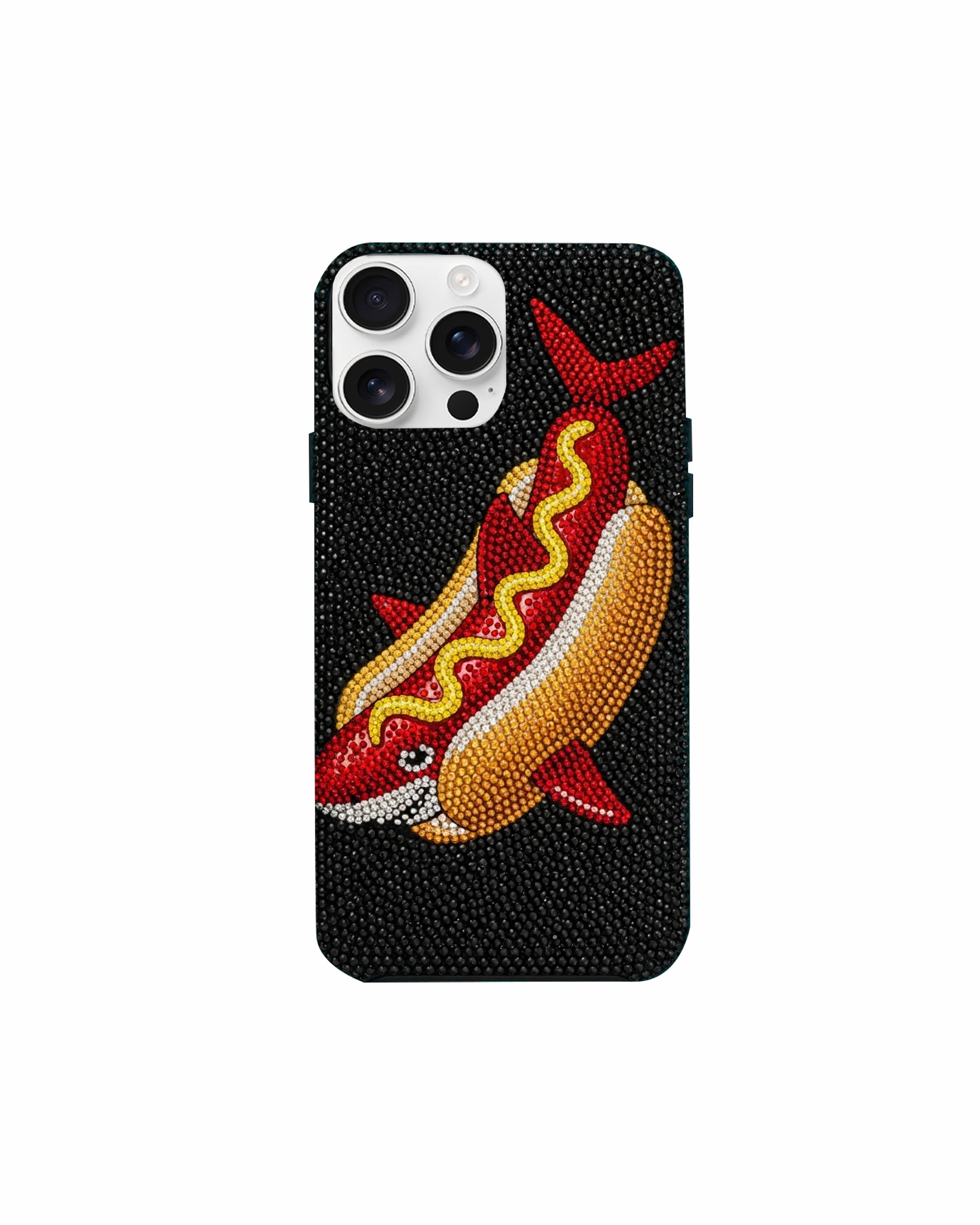 Shark Hotdog Phone Case – Black