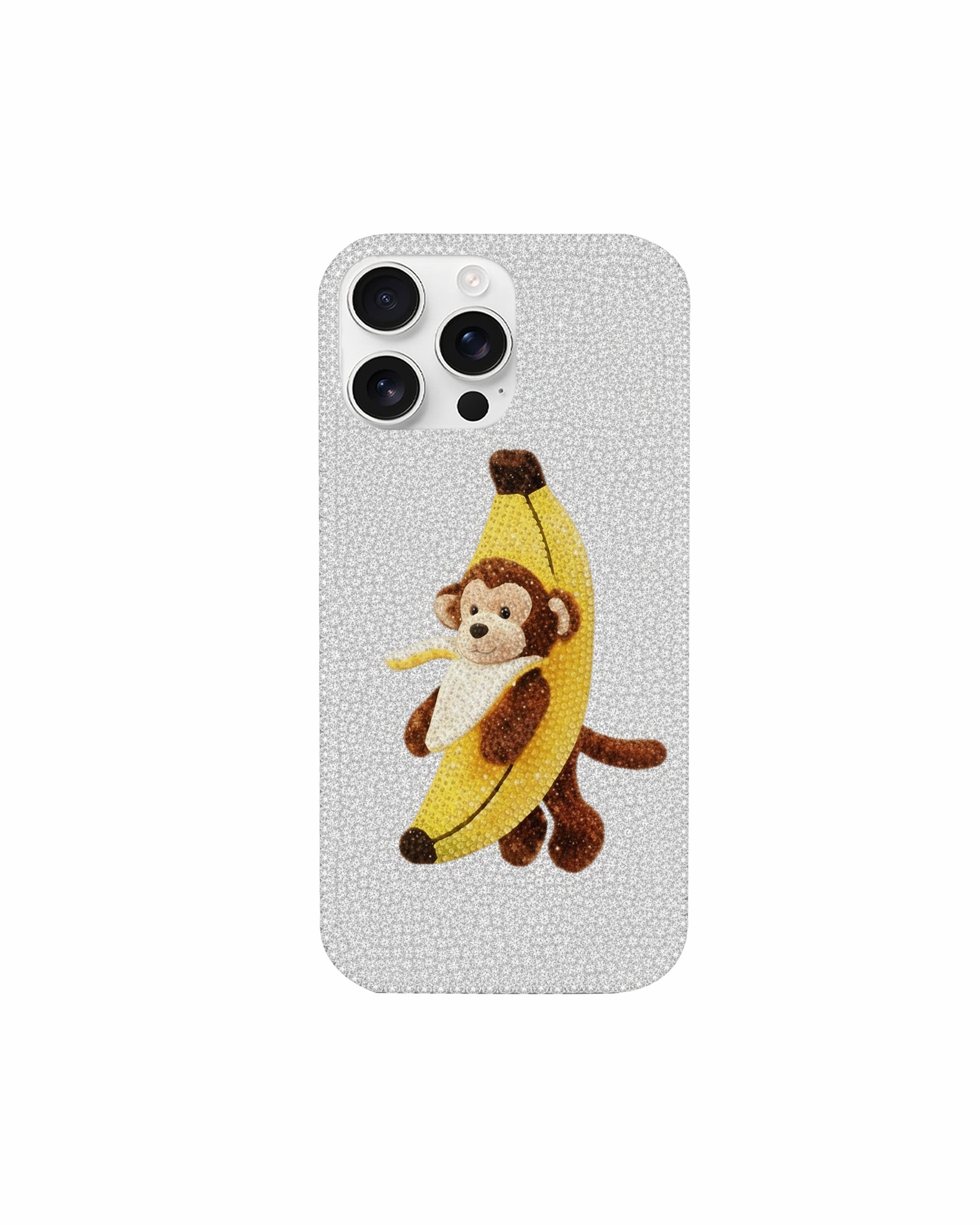 Banana Monkey Phone Case – White