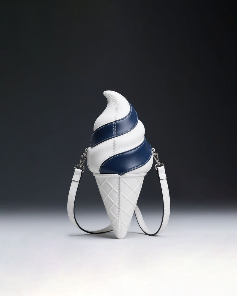 Scoops Ice Cream Cone Bag - White