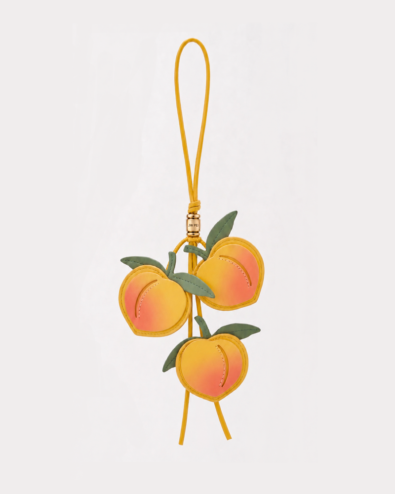 Peach Trio Bag Charm - Yellow