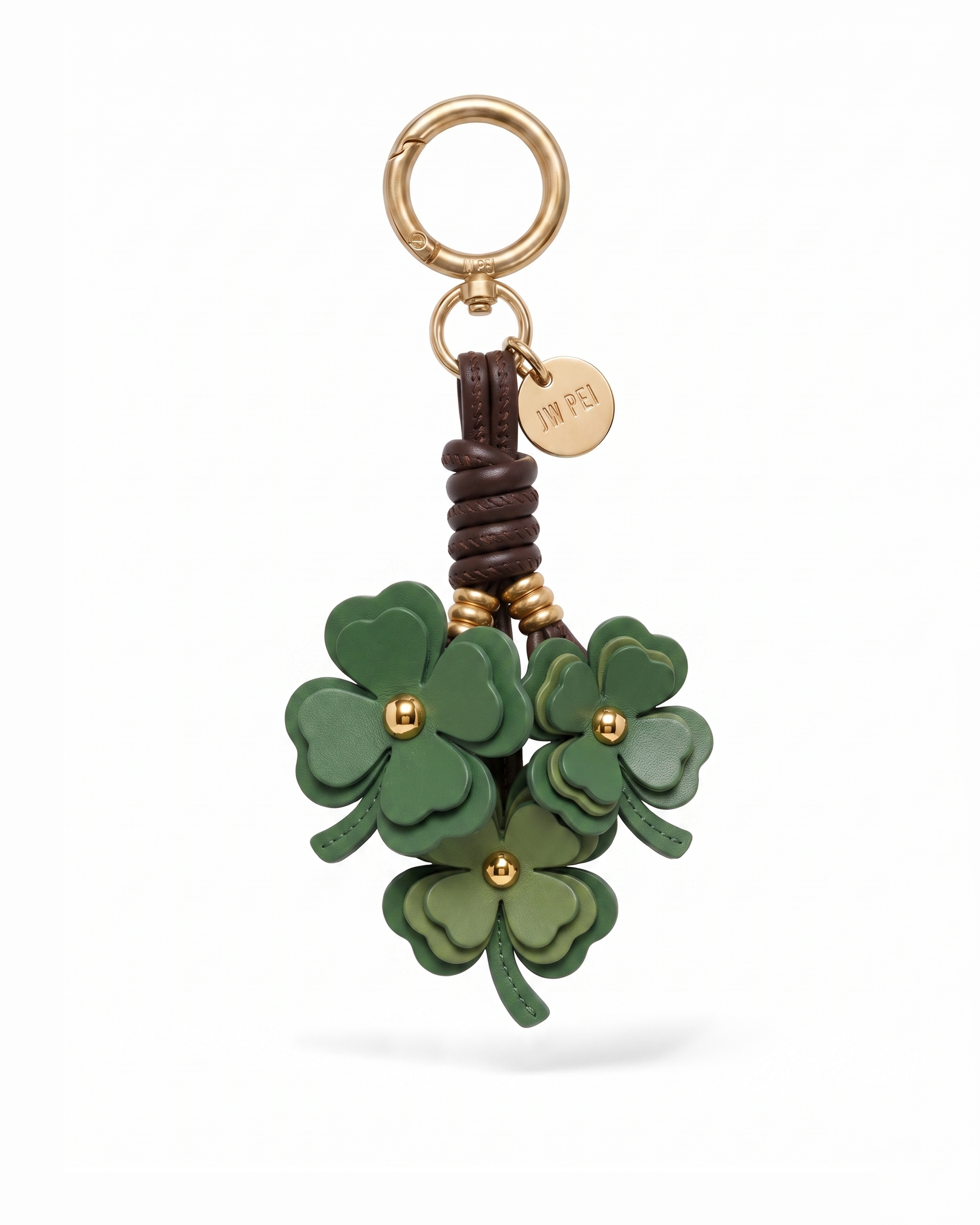 Four-Leaf Clover Bag Charm - Sage Green