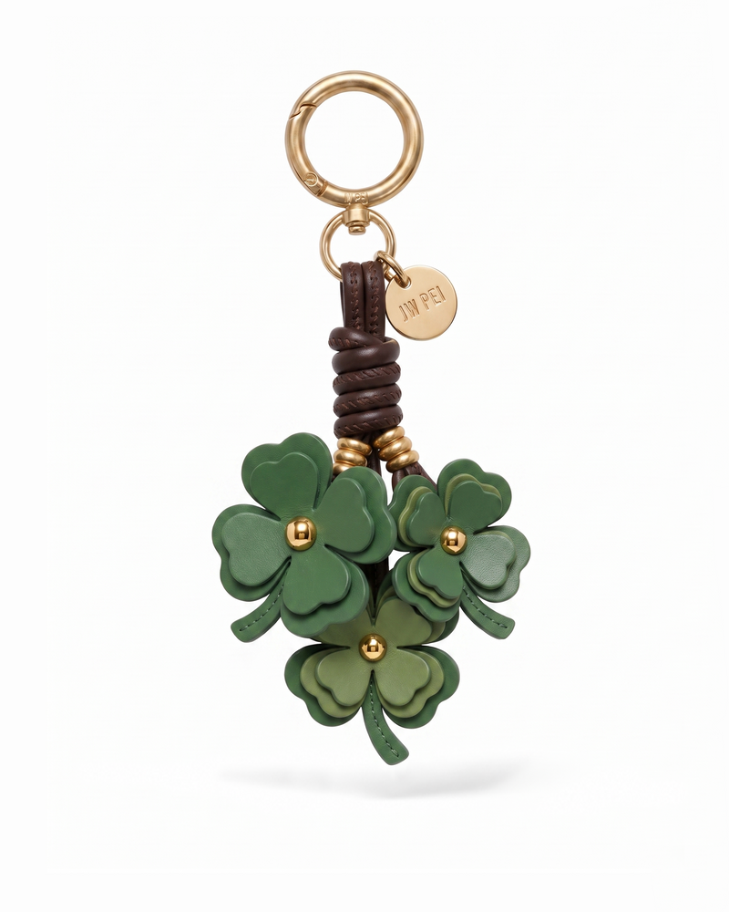 Four-Leaf Clover Bag Charm - Sage Green
