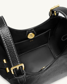 Ines Padlock Tote Bag - Black