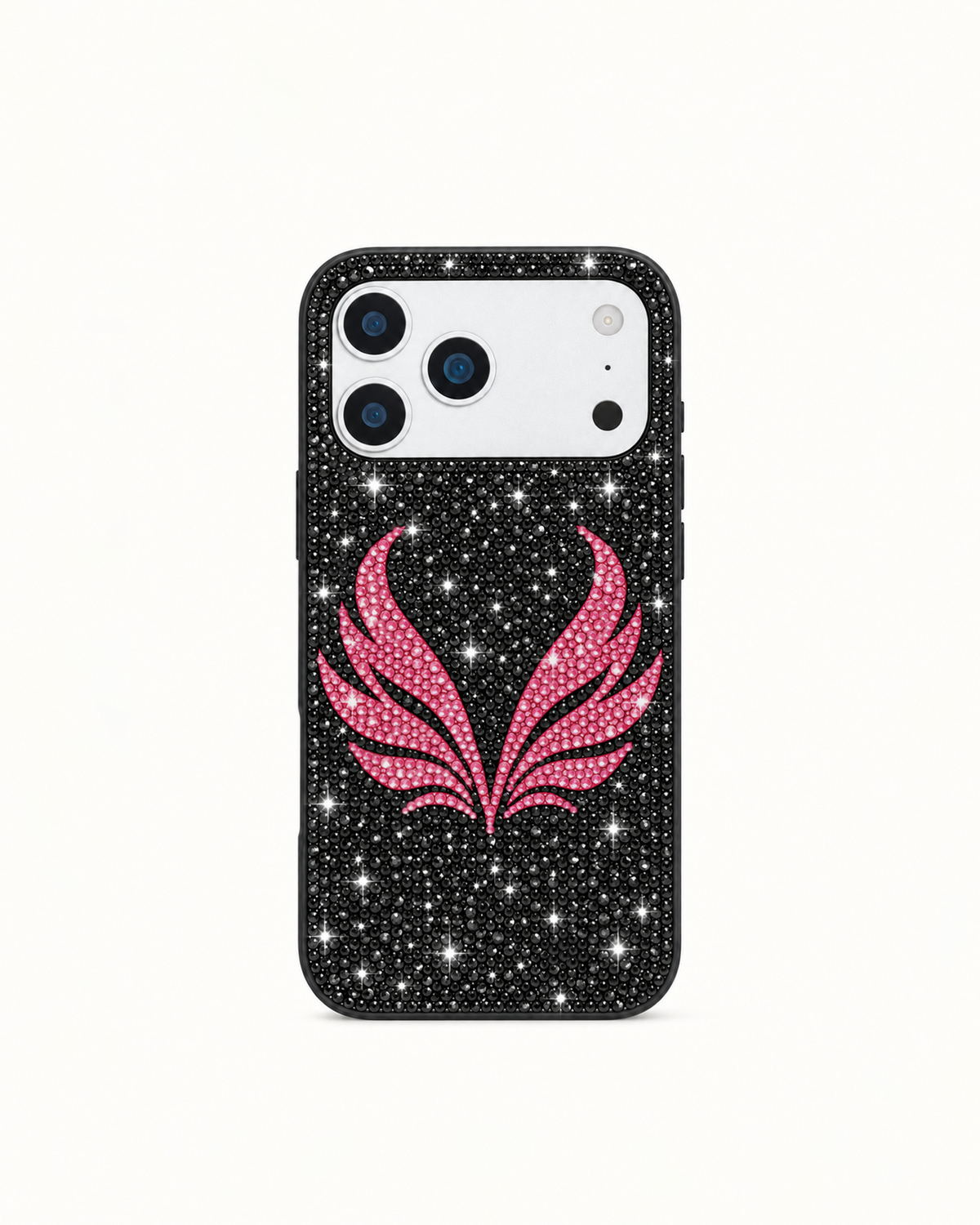 Pink Wings Sparkle Phone Case – Black
