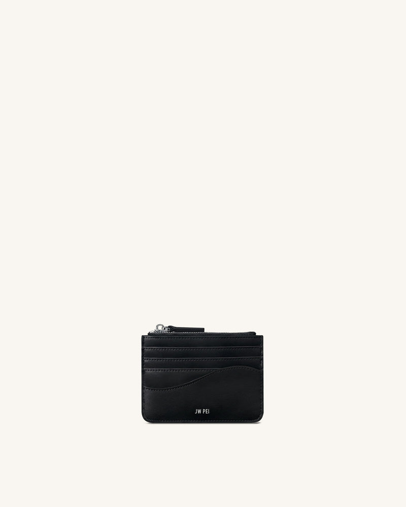 Seren Zipped Card Case - Black