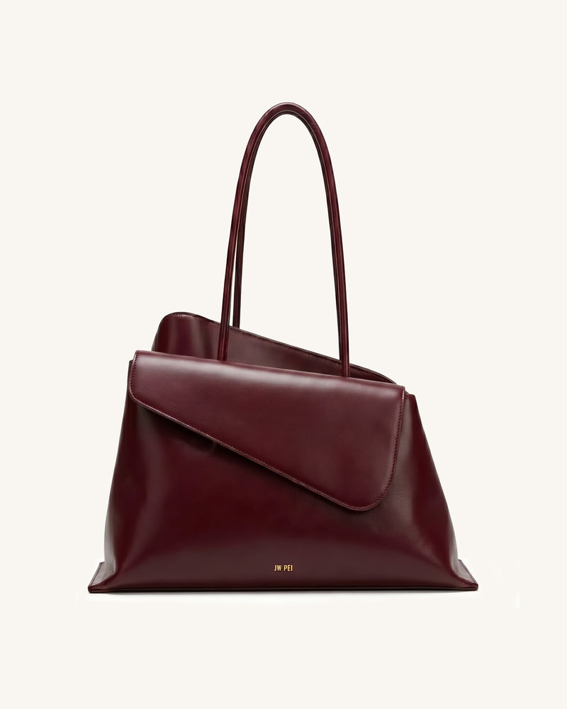 Addisyn Long Handle Tote Bag - Burgundy