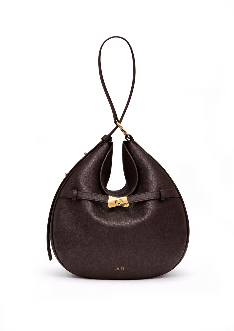 Luna Crescent Hobo Bag - Brown