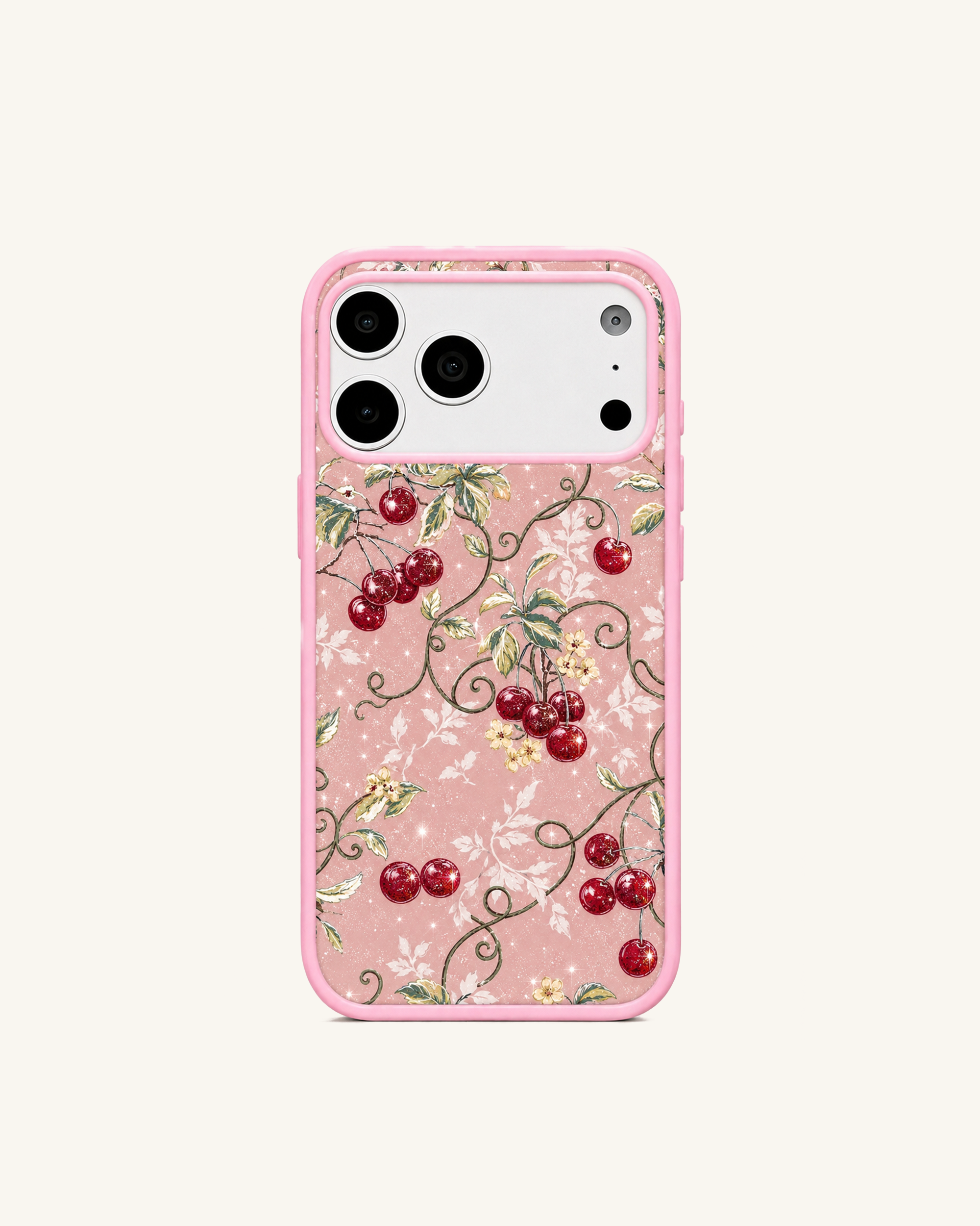Fruity Blossom Cherry Vine Phone Case – Pink