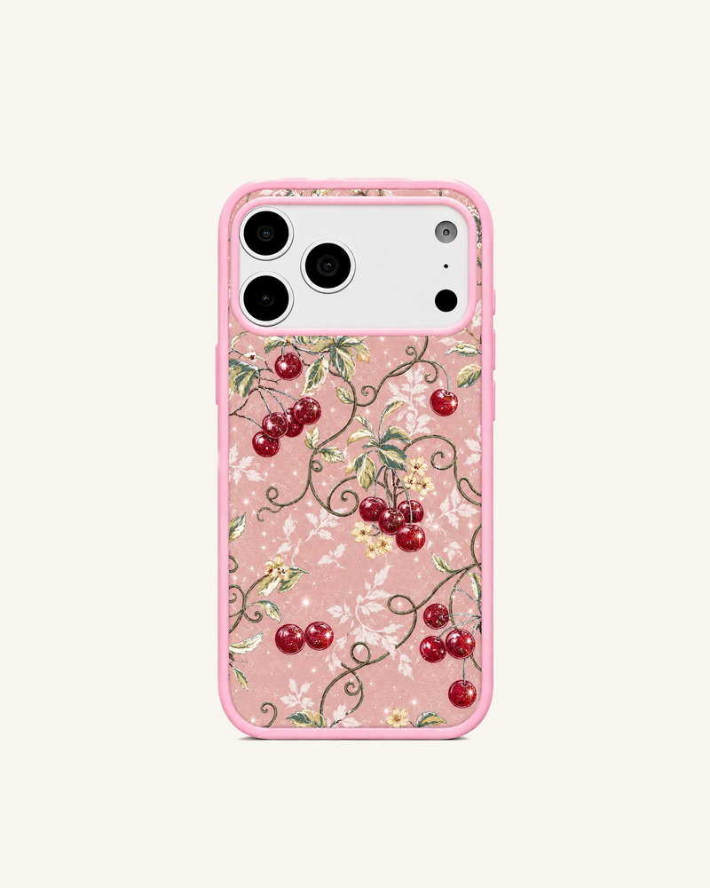 Fruity Blossom Cherry Vine Phone Case – Pink