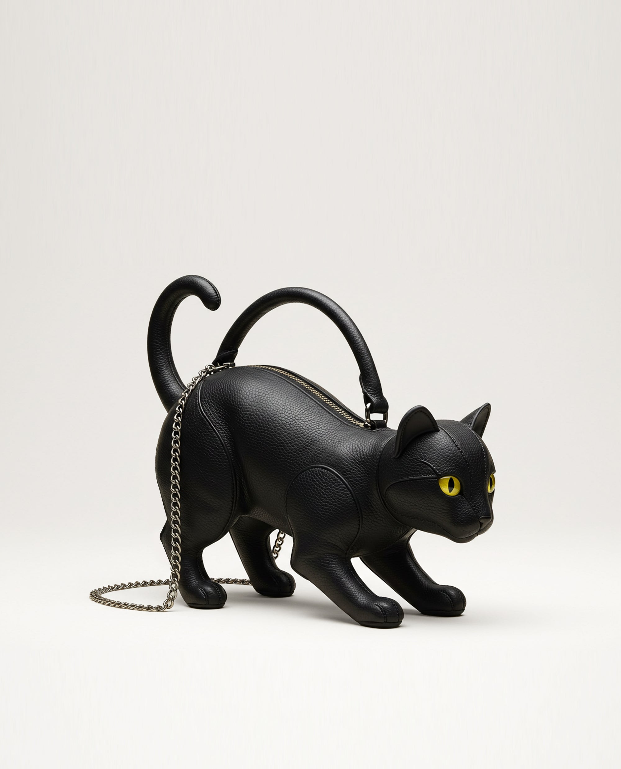 Mia Cat Top Handle Bag - Black