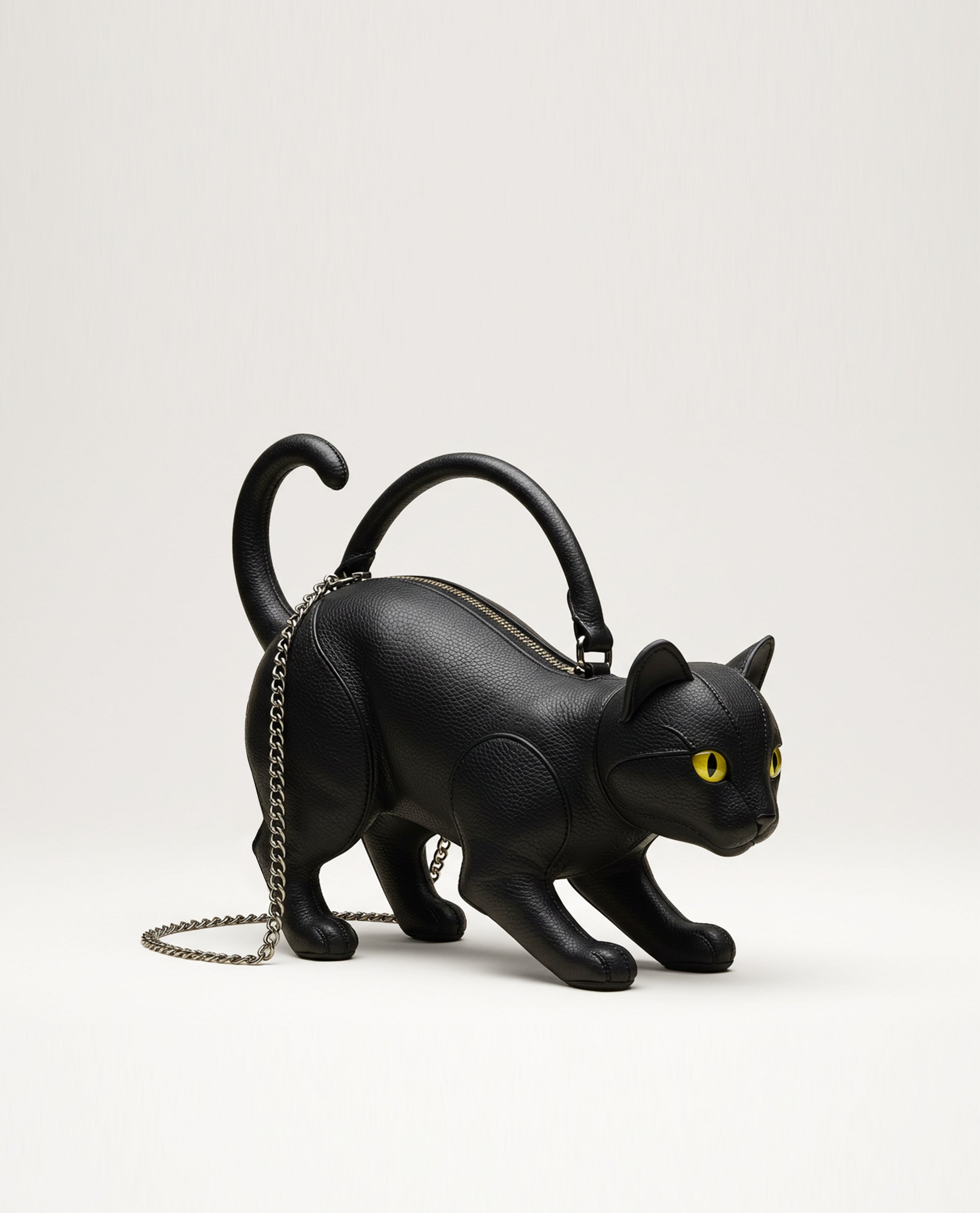 Mia Cat Top Handle Bag - Black