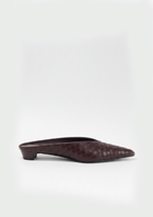 Ruby Woven Mules – Burgundy