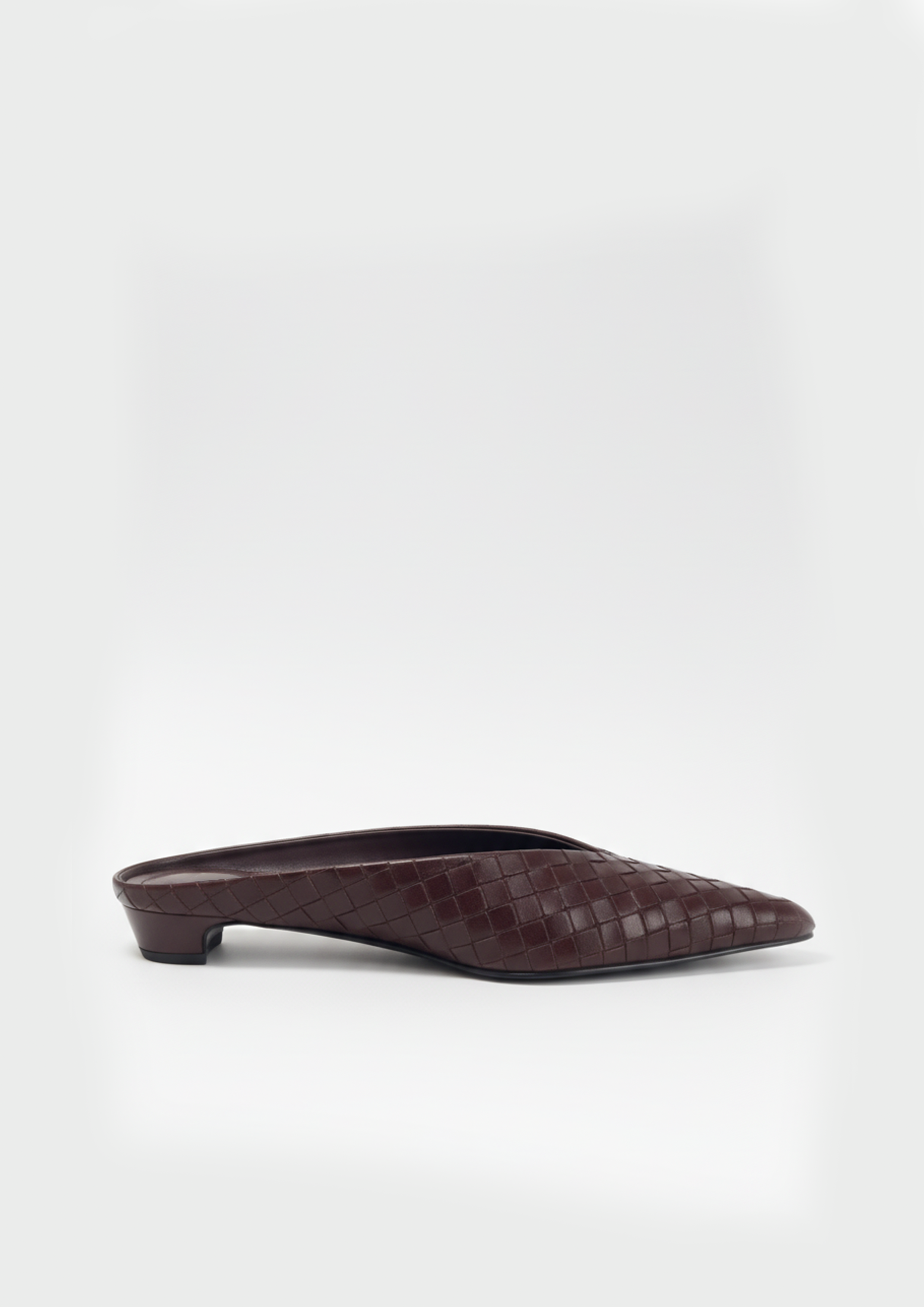 Ruby Woven Mules – Burgundy