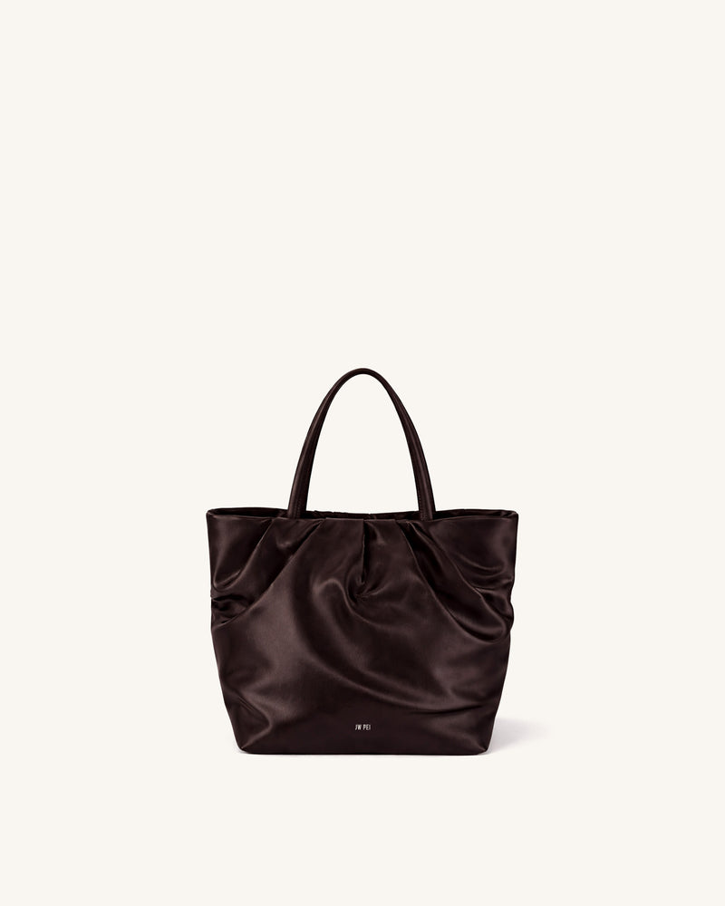 Avery Gathered Tote Bag - Brown