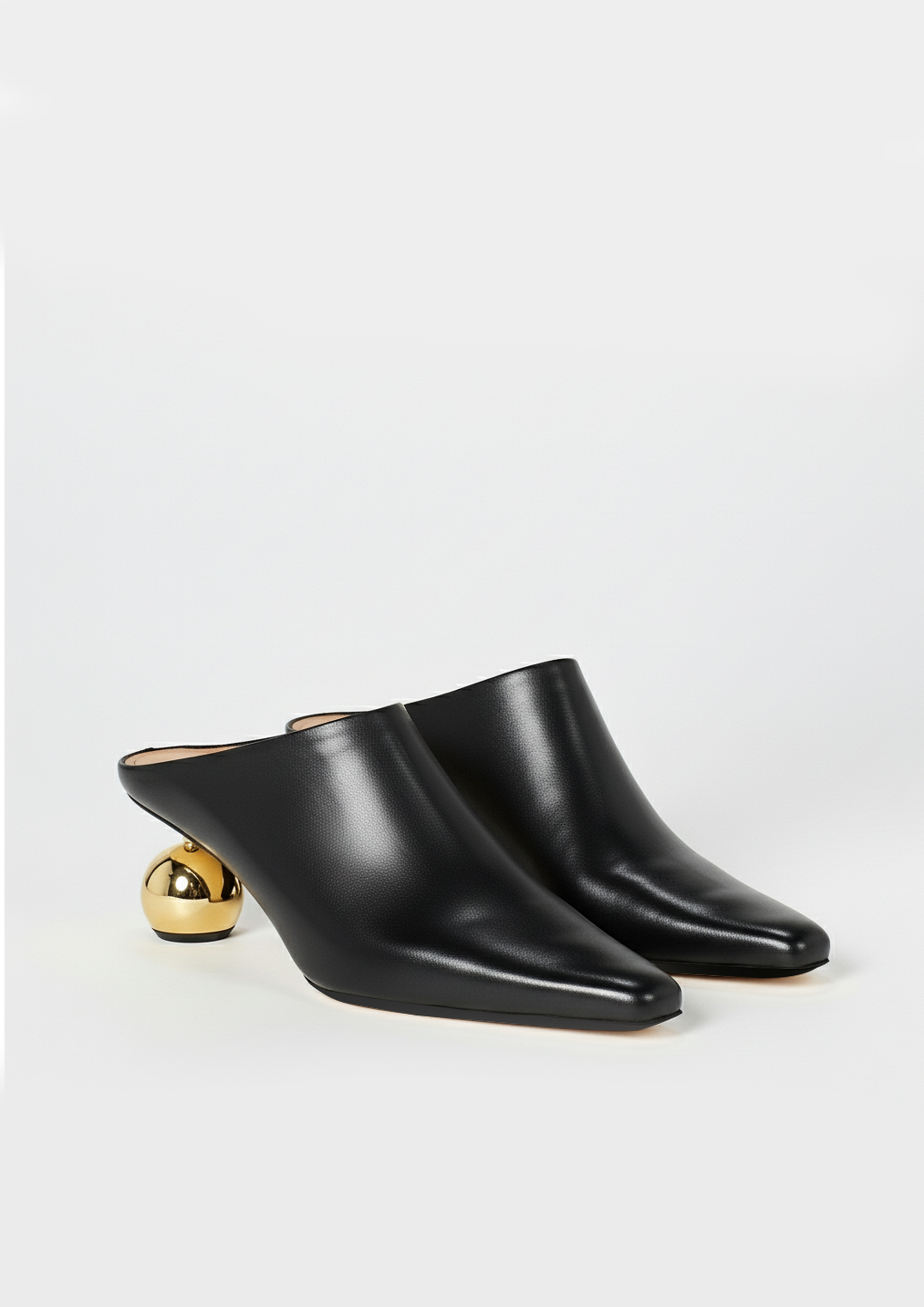 Sabrina Sculpted Mules – Black