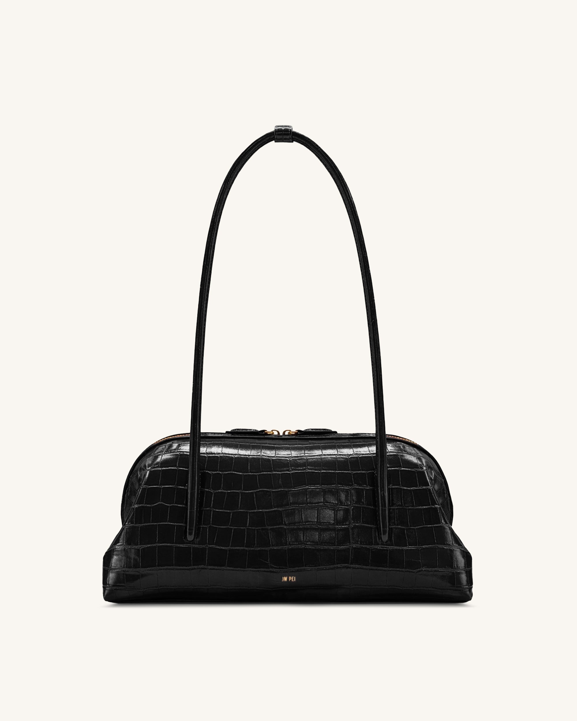 Aveline Shoulder Bag - Black Croc