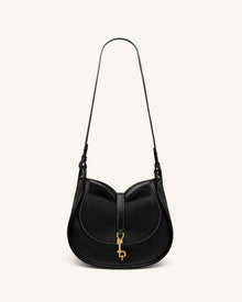 Arla Small Hobo Bag - Black Pebbled