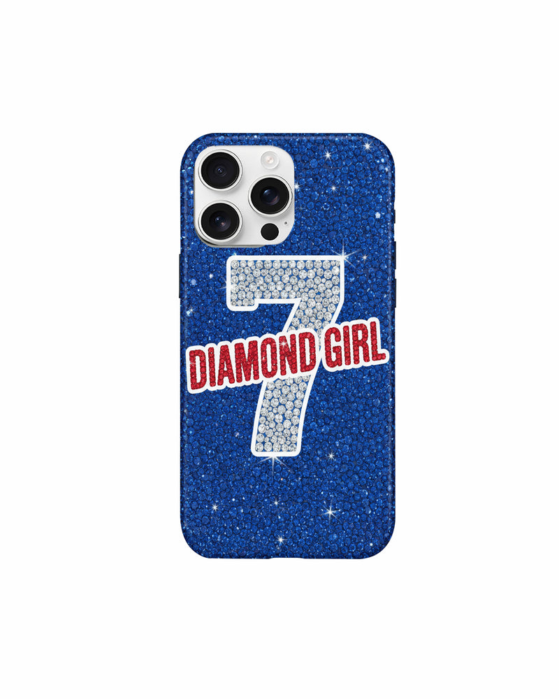 Diamond Girl Seven Phone Case – Blue