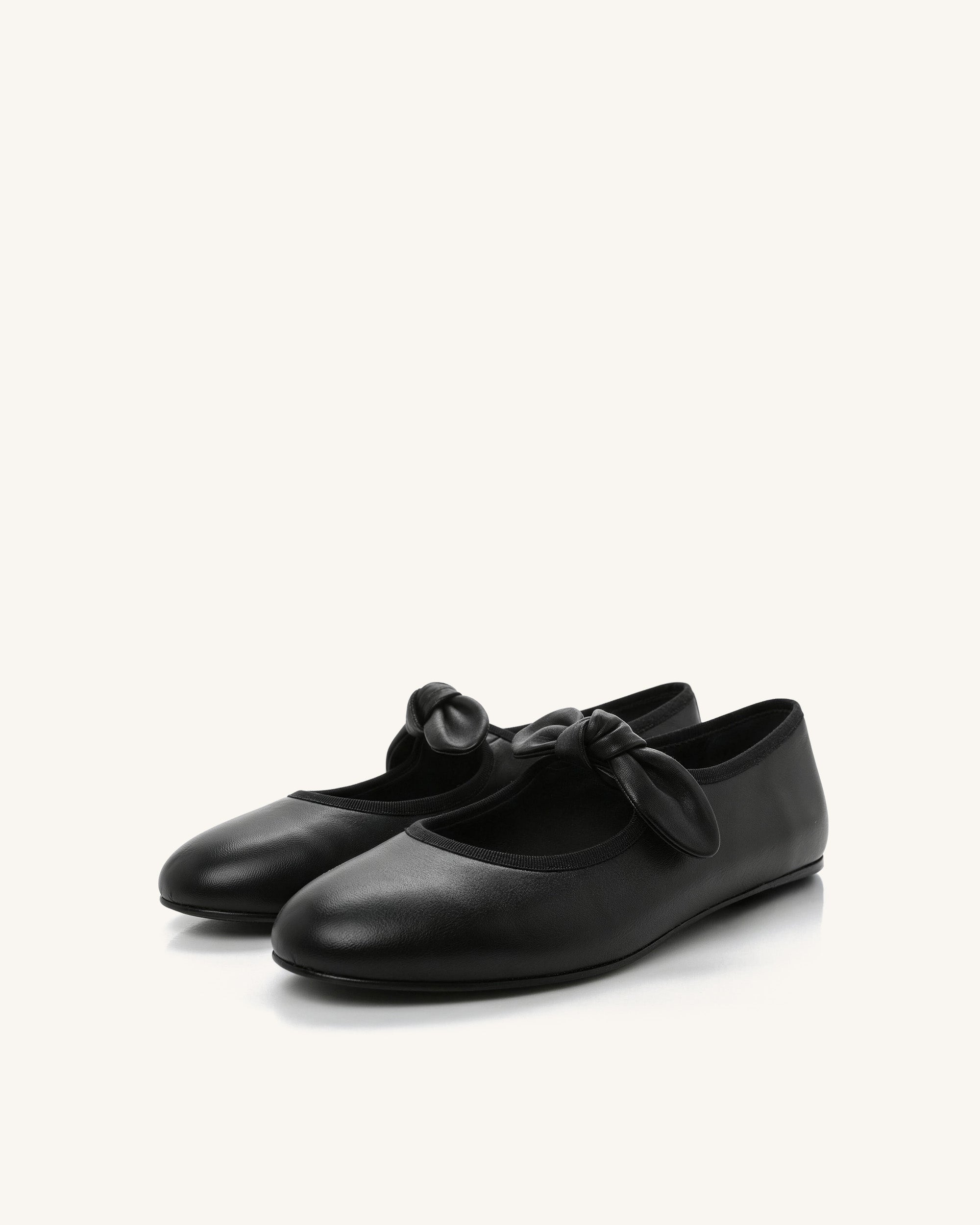 Ella Bow Mary Janes – Black