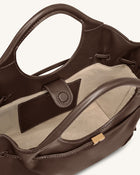 Elara Drawstring Tote Bag - Brown