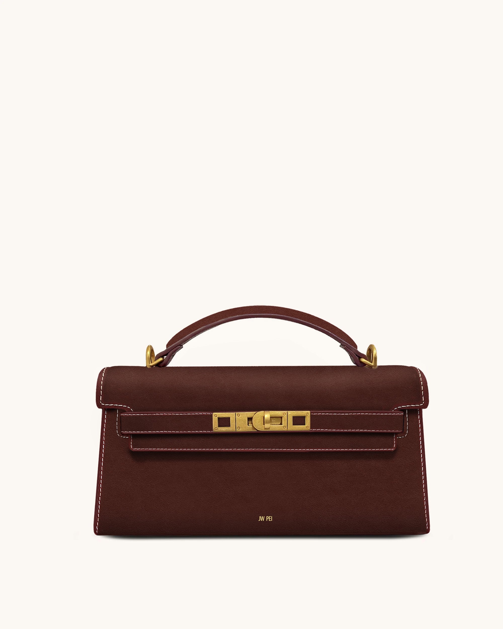 Noor Top Handle Bag - Reddish Brown