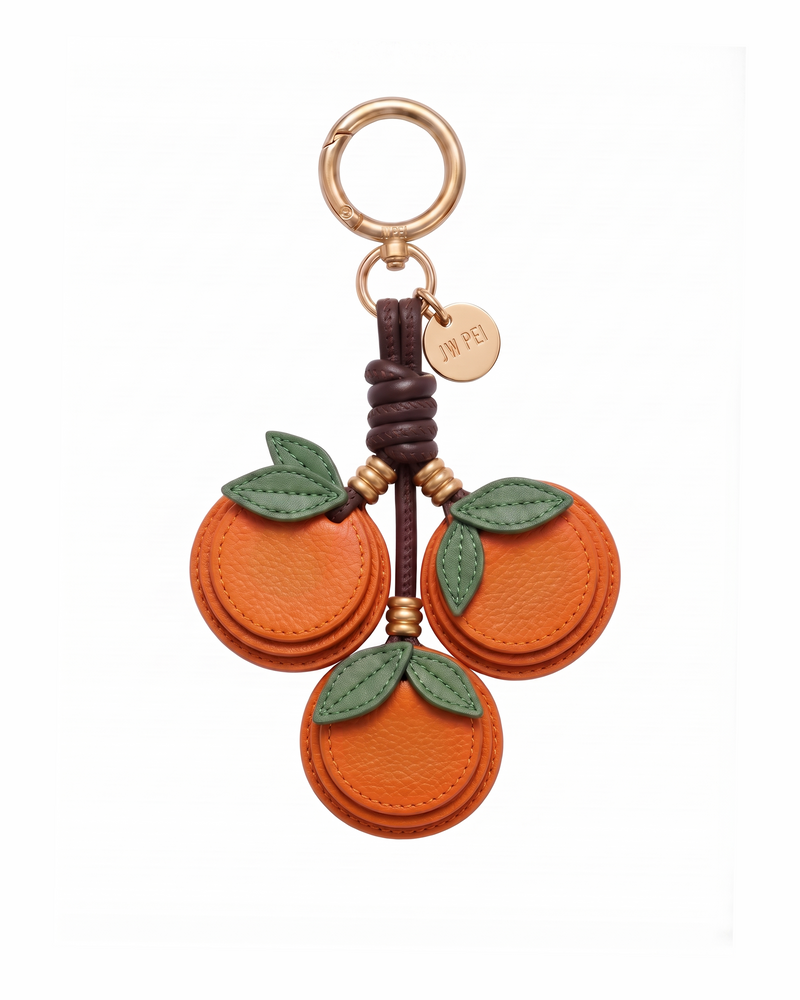 Orange Cluster Bag Charm - Orange