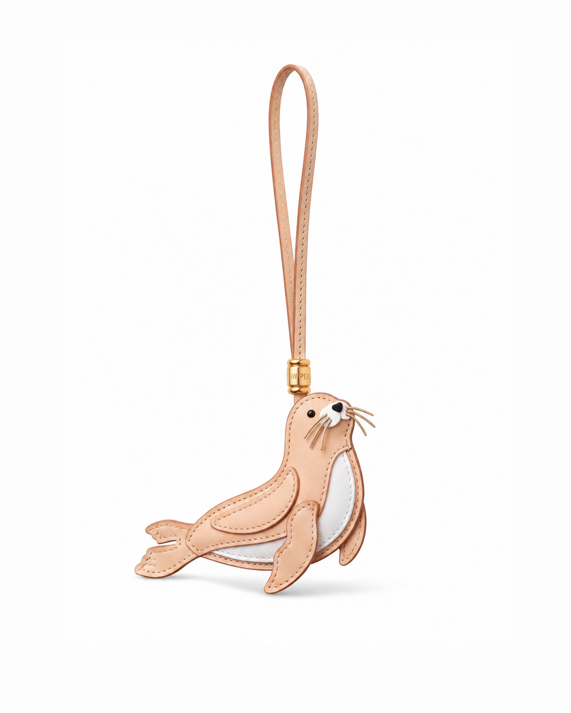 Maren Seal Bag Charm - Blush