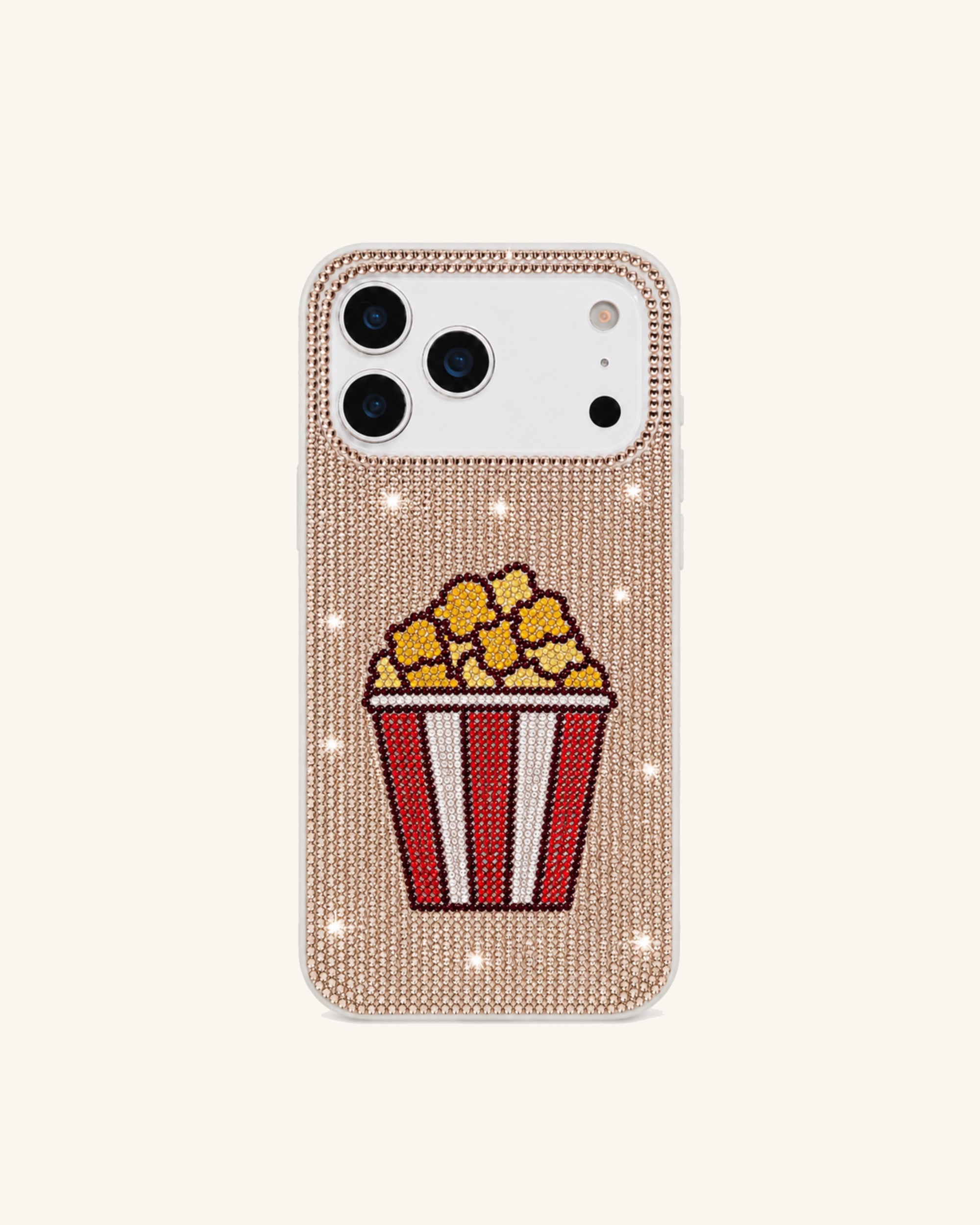 Popcorn Artificial Crystal Phone Case - Champagne