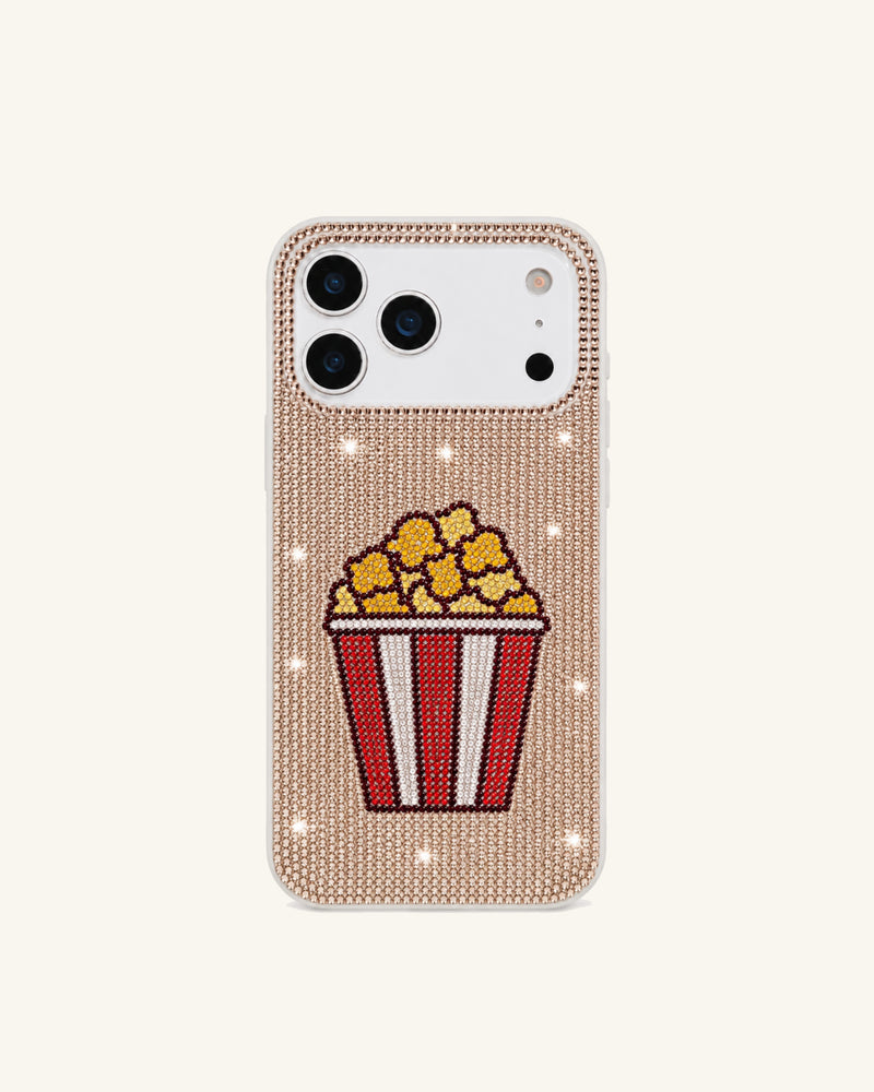 Popcorn Artificial Crystal Phone Case - Champagne