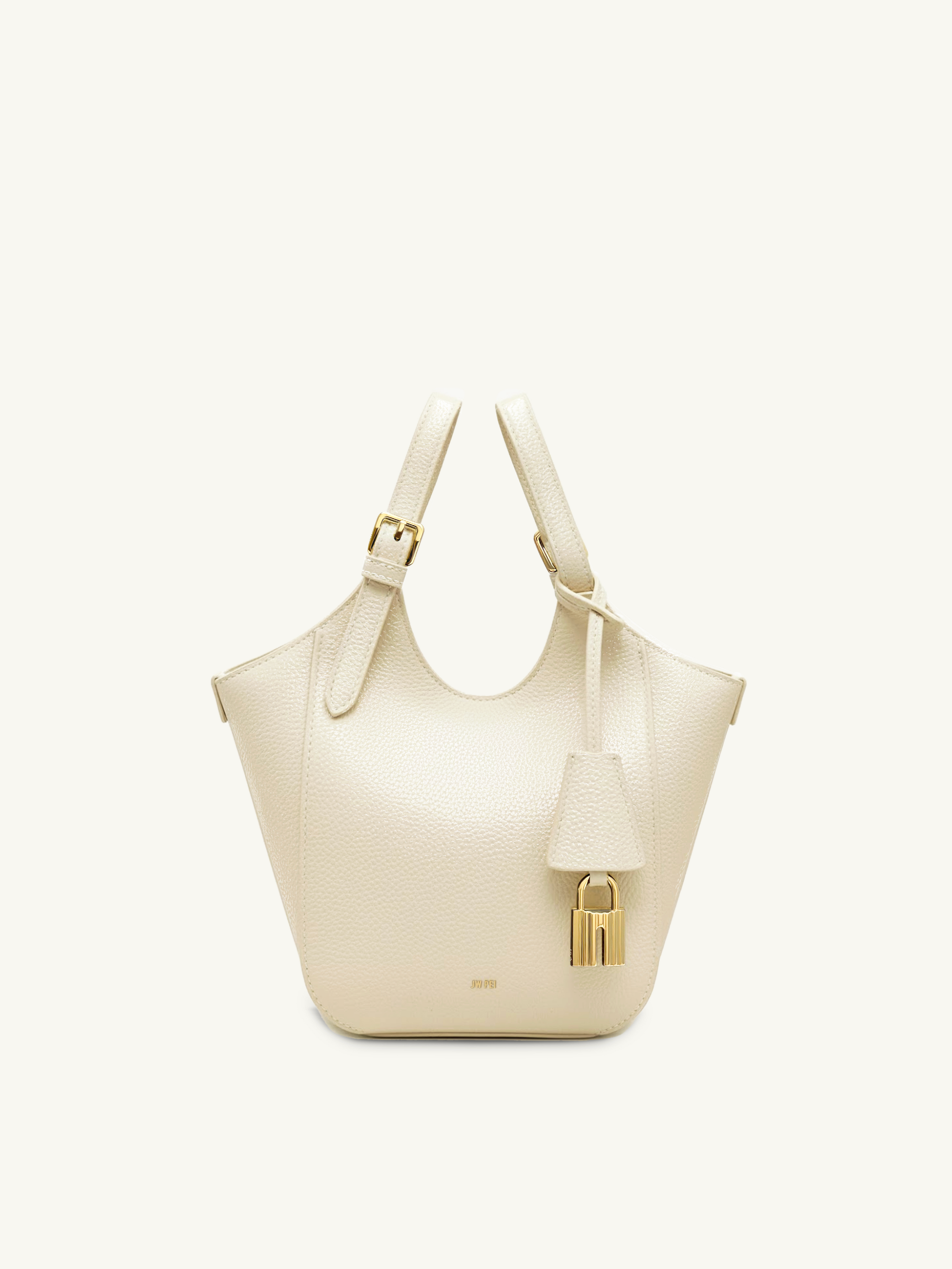 Ines Padlock Tote Bag - Ivory