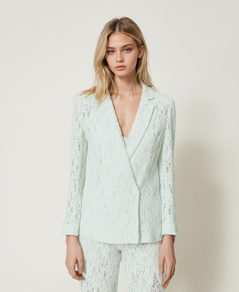 Mint Lace Tailored Blazer – Peppermint Green