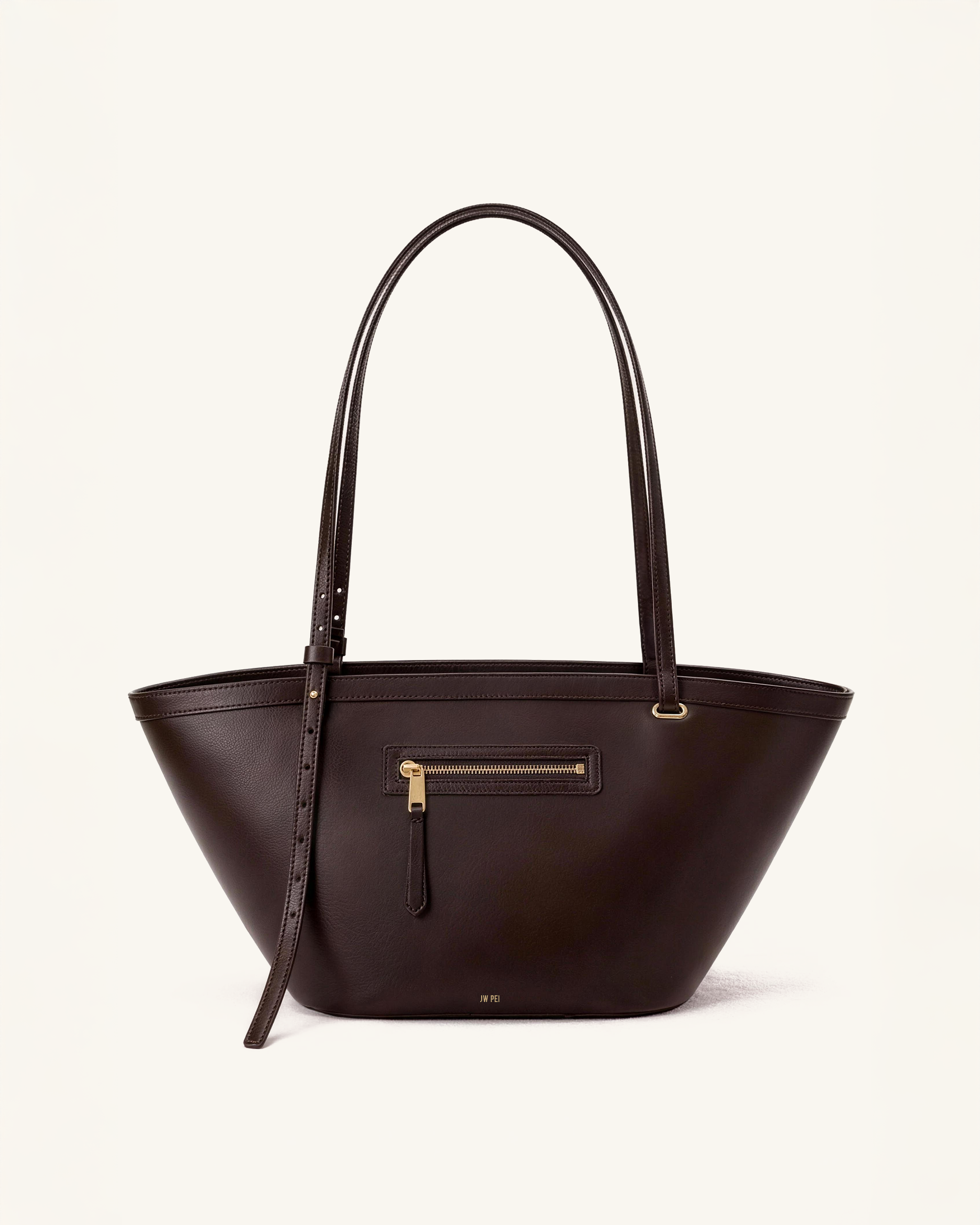 Luna Pebbled Tote Bag - Brown