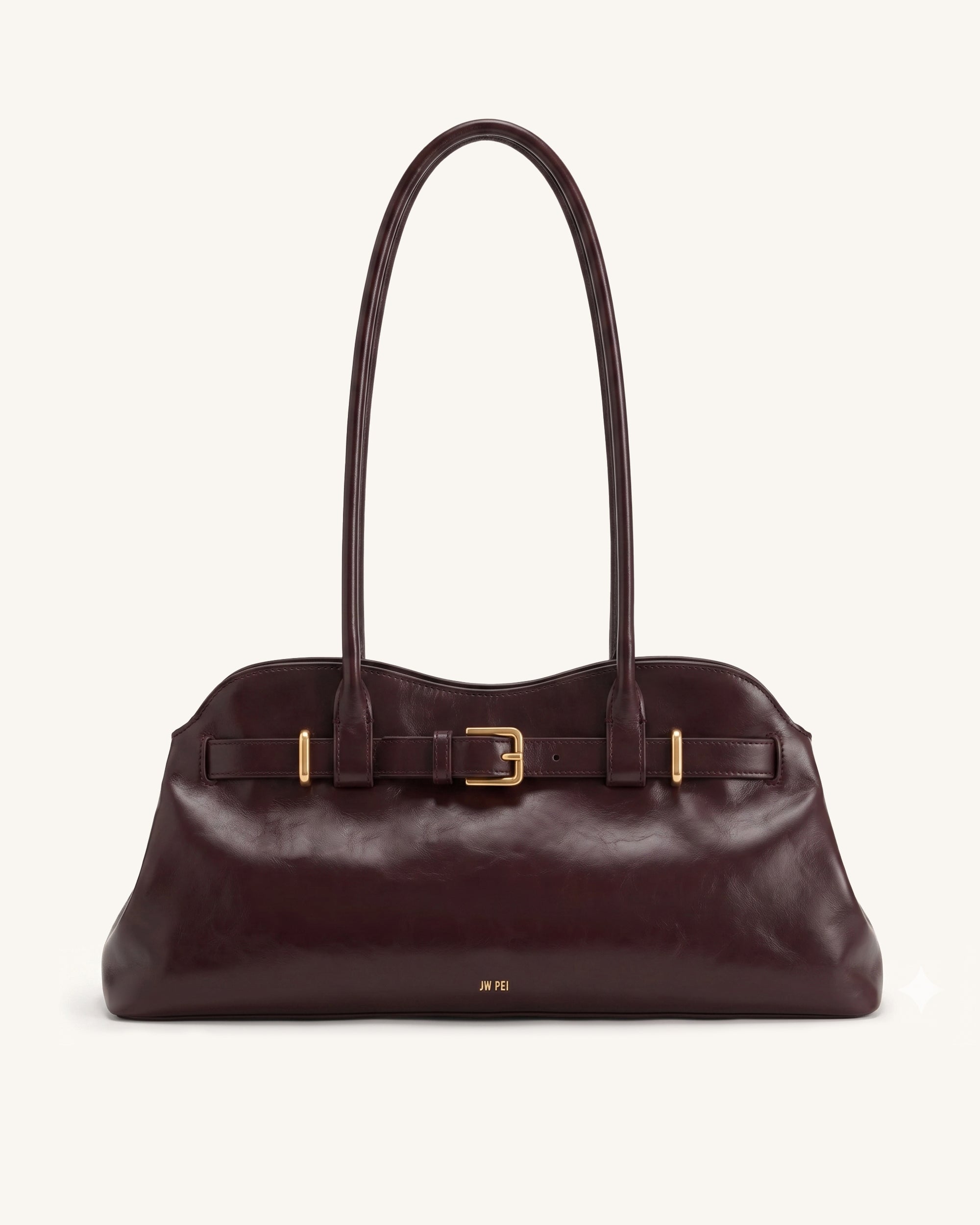 Elena Slouchy Long Strap Bag - Deep Burgundy