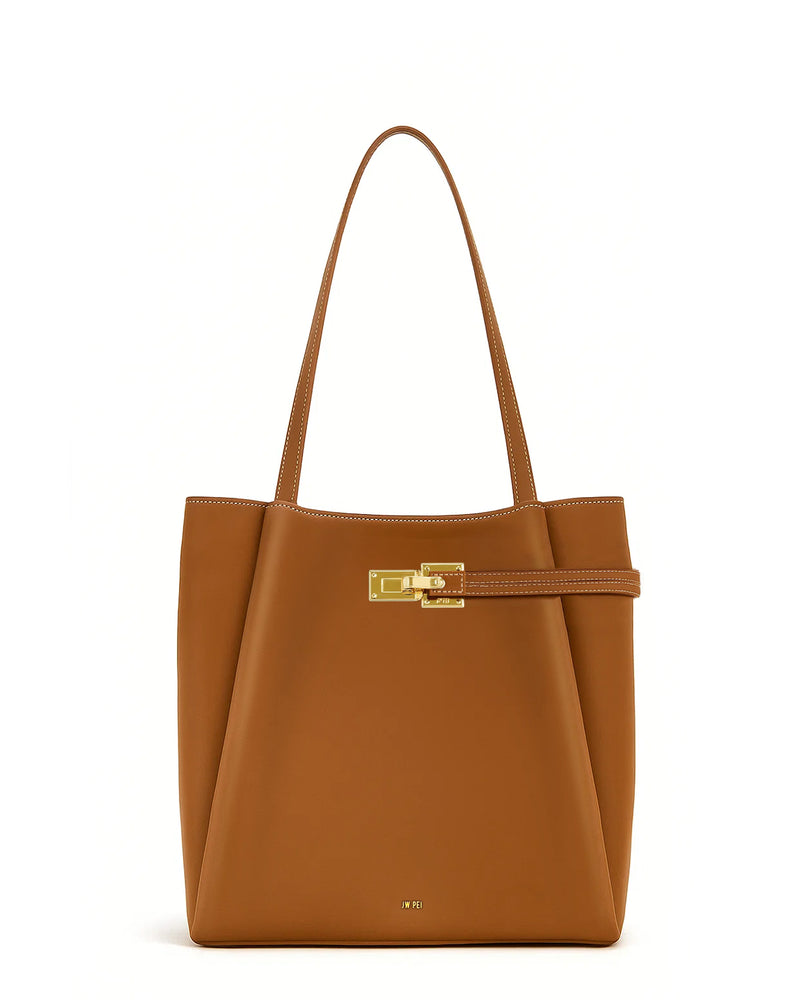 Avery Smooth Tote Bag - Brown