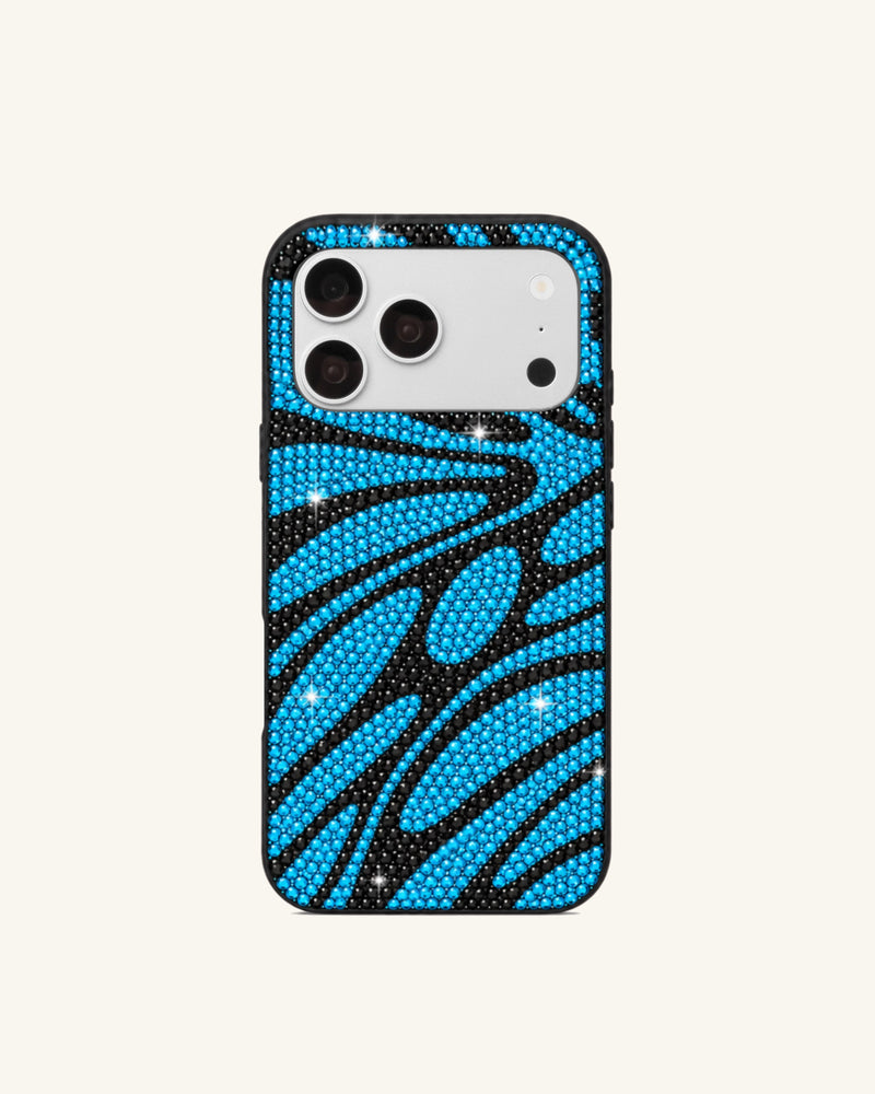 Abstract Artificial Crystal Phone Case – Black