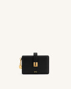 Hana Pebbled Multi-Compartment Card Holder – Black