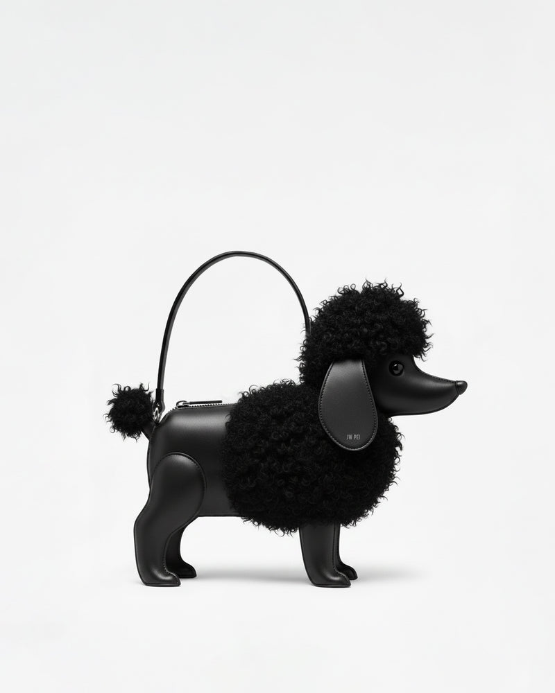Pippa Poodle Top Handle Bag - Black