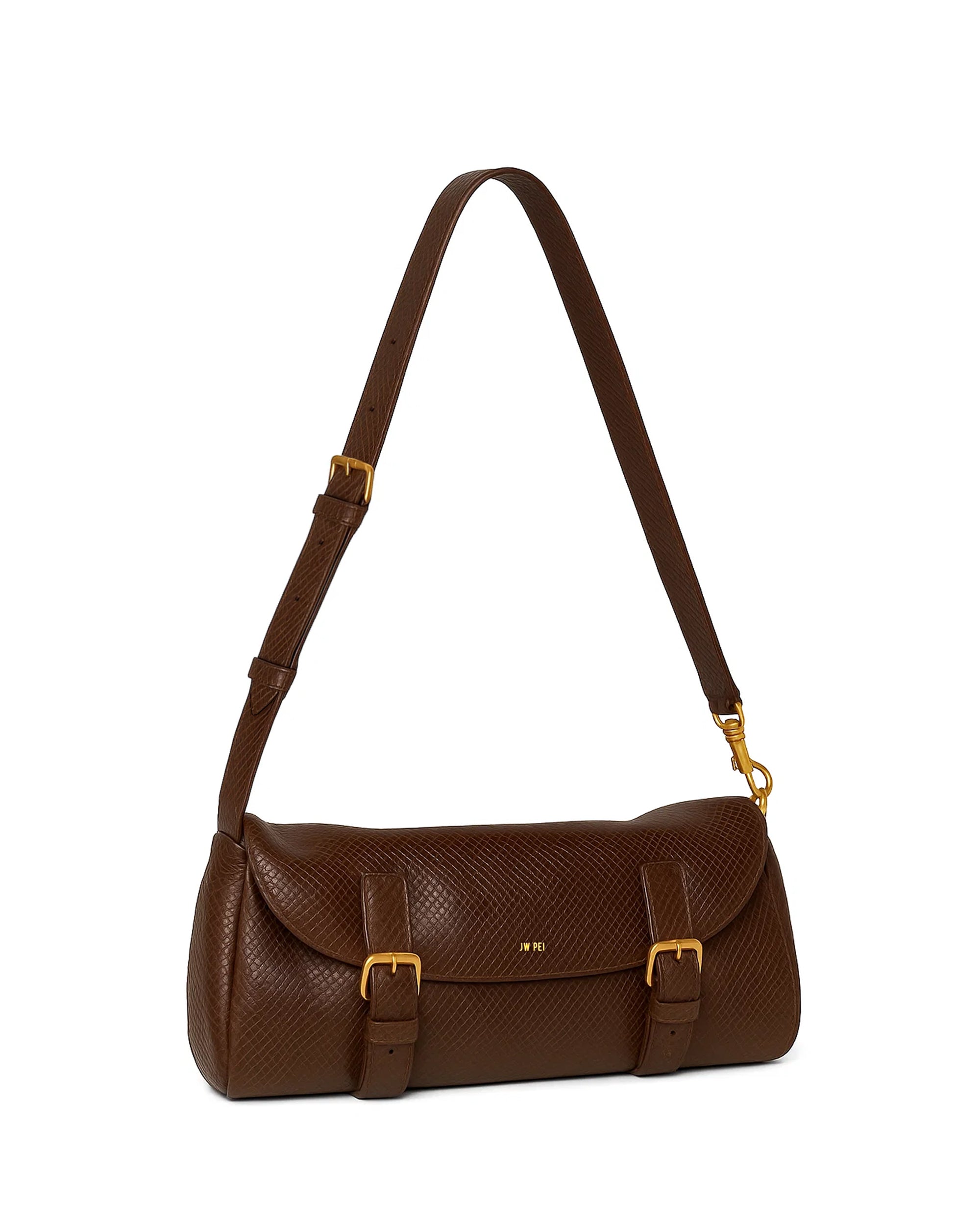 Avery Cylinder Crossbody Bag - Brown