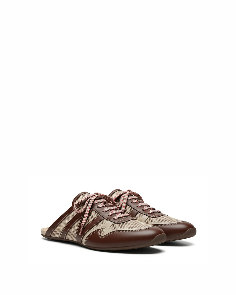 Morgan Sporty Mules – Brown Beige