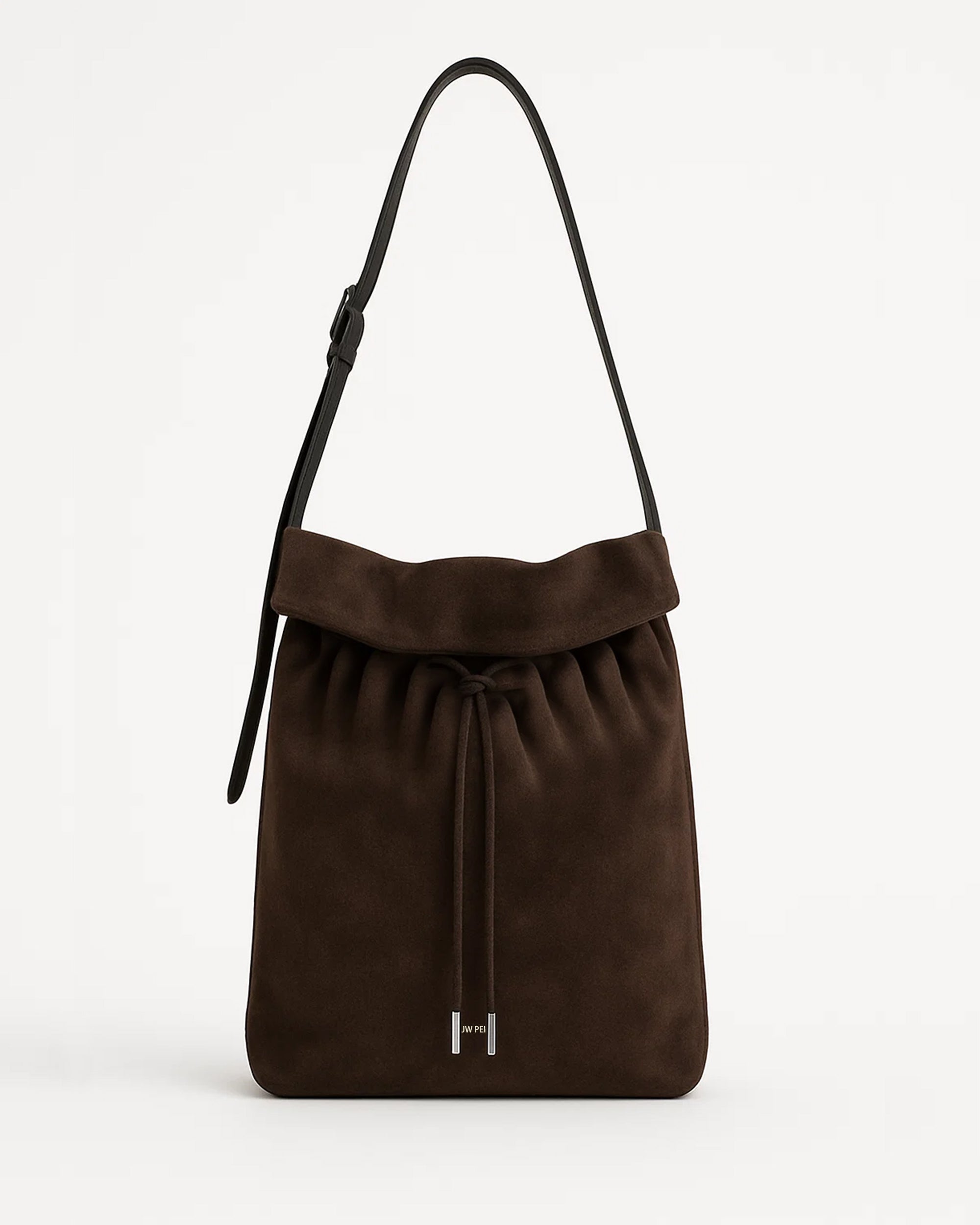 Avery Drawstring Bucket Bag - Brown