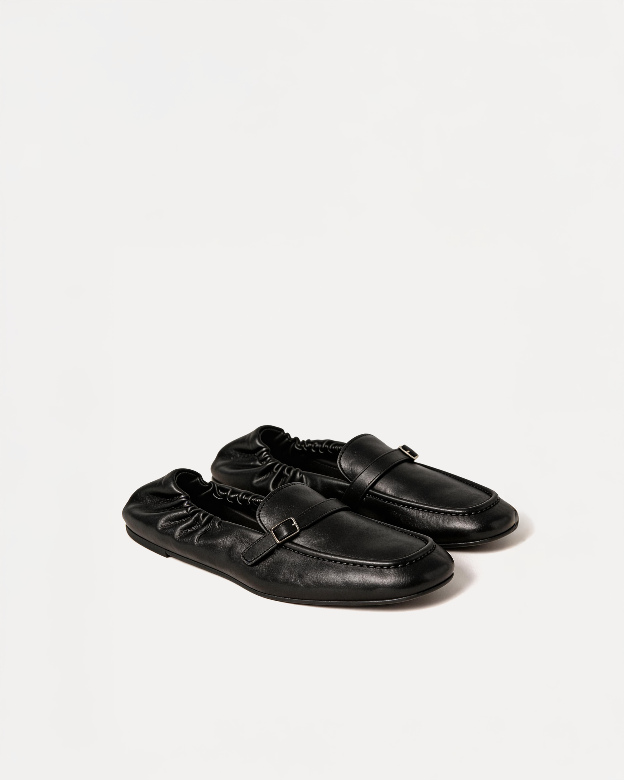 Maya Buckled Loafers – Black
