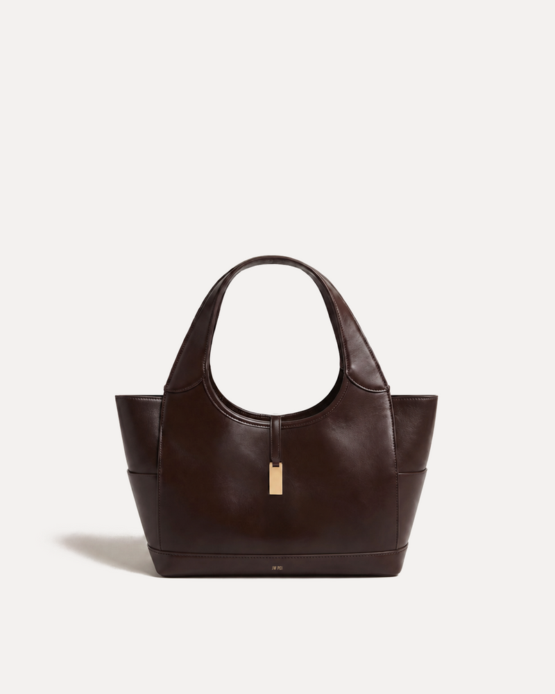 Cleo Circle Handle Tote - Brown